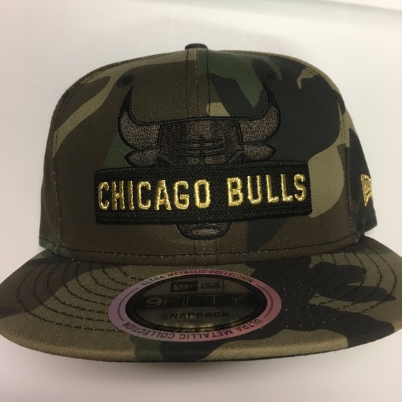 chicago bulls camo snapback